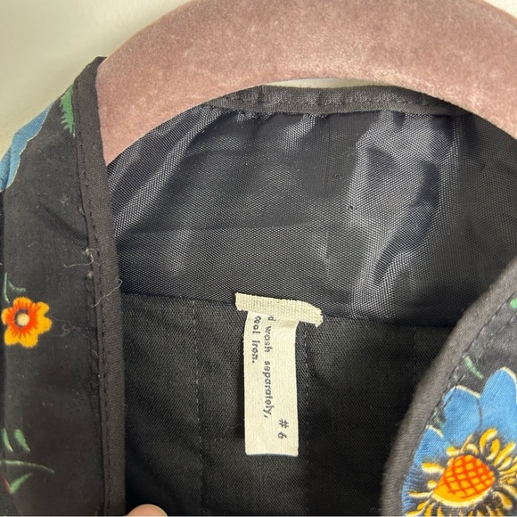 Vintage Wildflower Floral Botanical Quilted Togggle Jacket - Picture 8 of 10